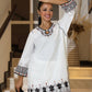 White Appliqué Shalwar Set