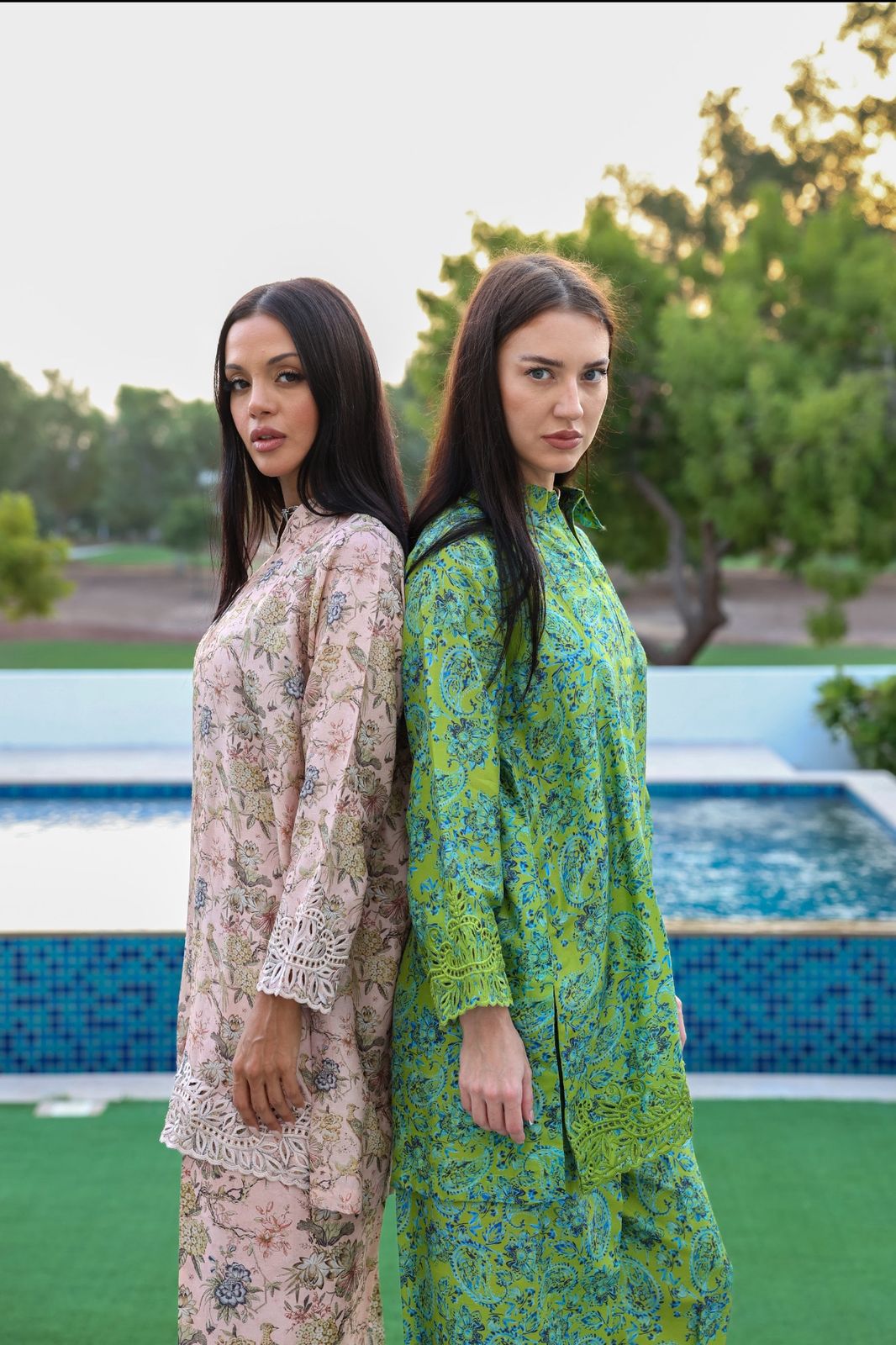 Green Paisley Cutwork Co-ord