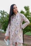 Blush Silk Floral Co-ord Set with Cutwork