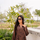 Coffee Tonal Silk Set