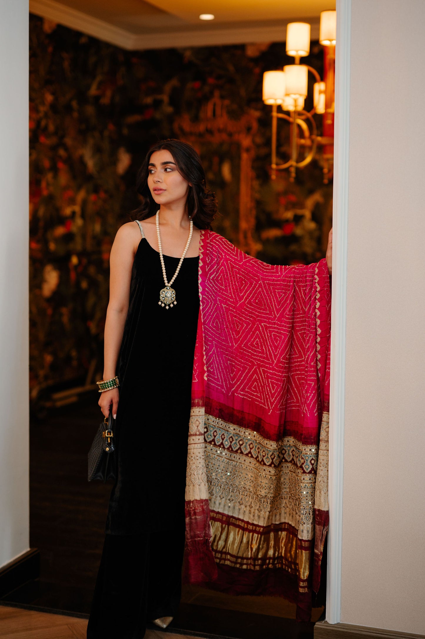 Black Velvet Bandhani Edit
