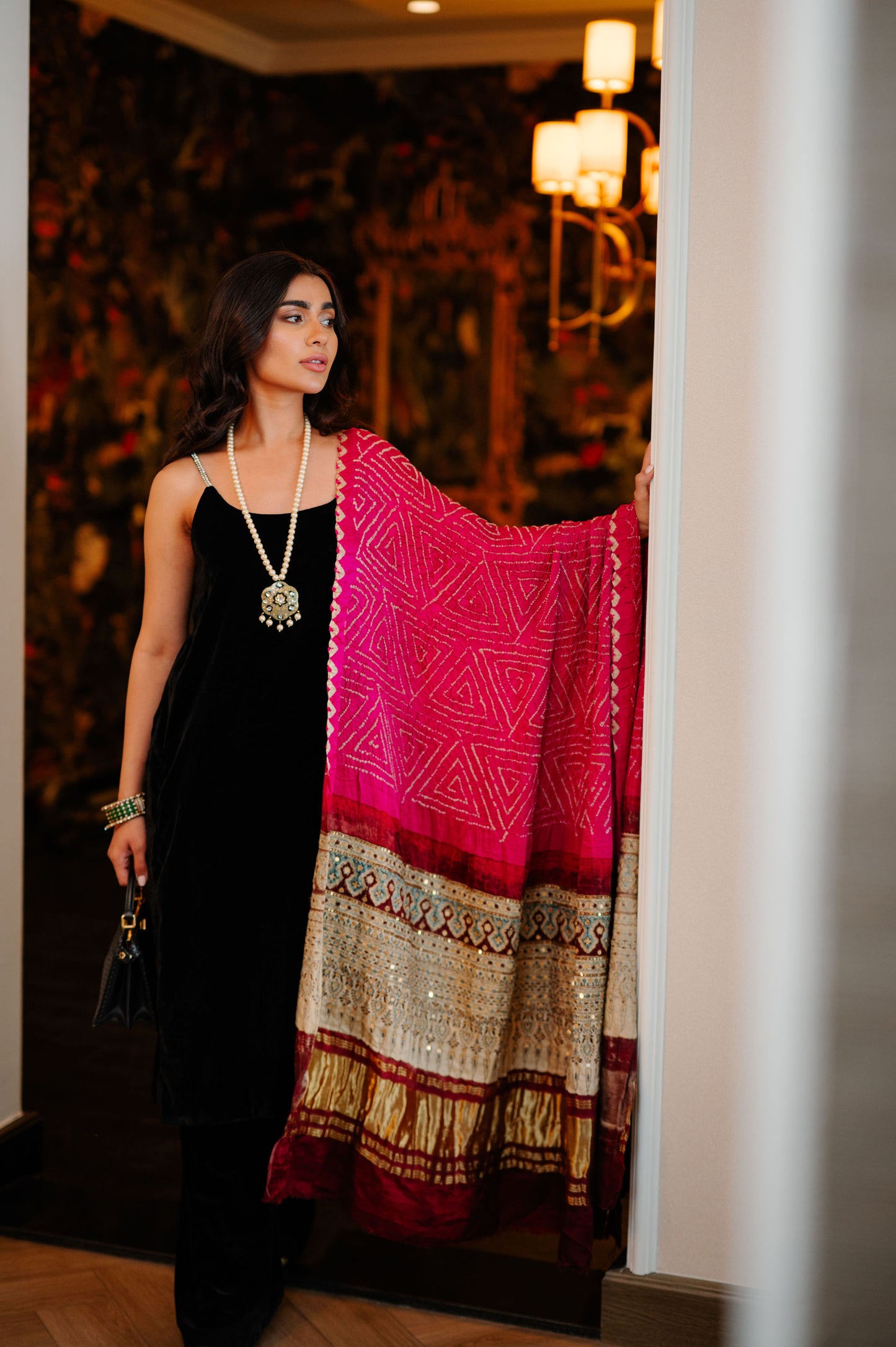Black Velvet Bandhani Edit