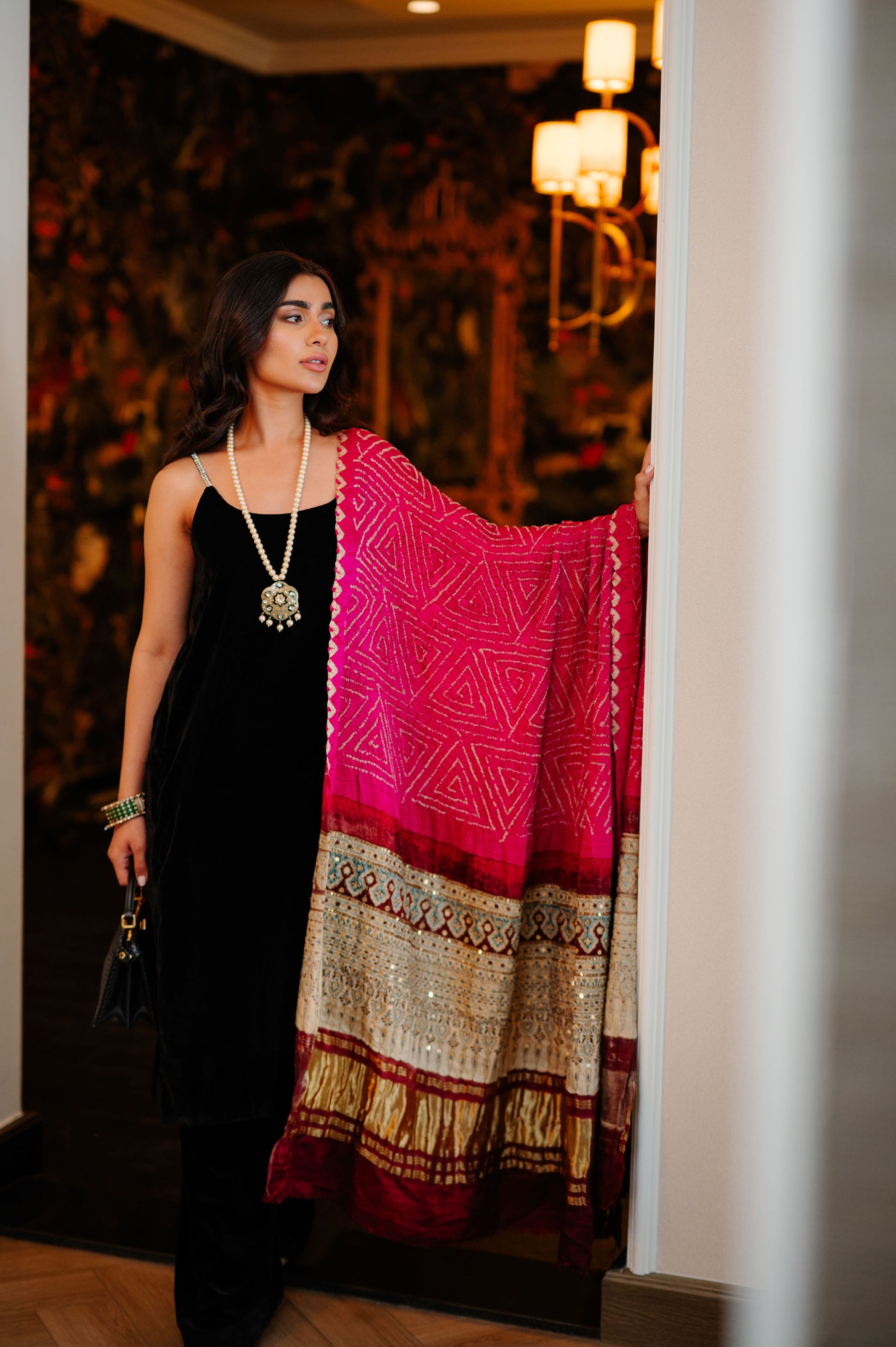 Black Velvet Bandhani Edit