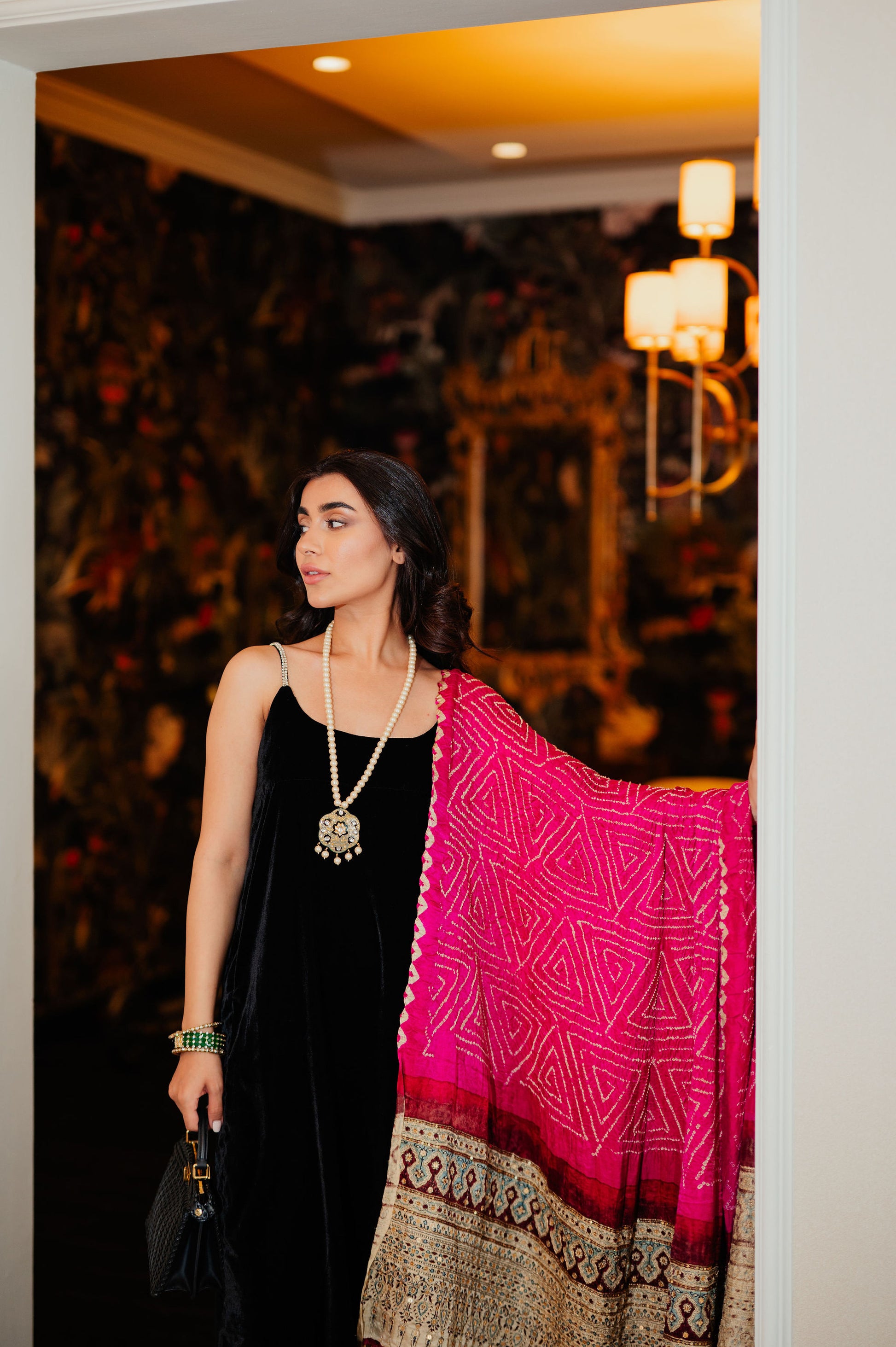 Black Velvet Bandhani Edit