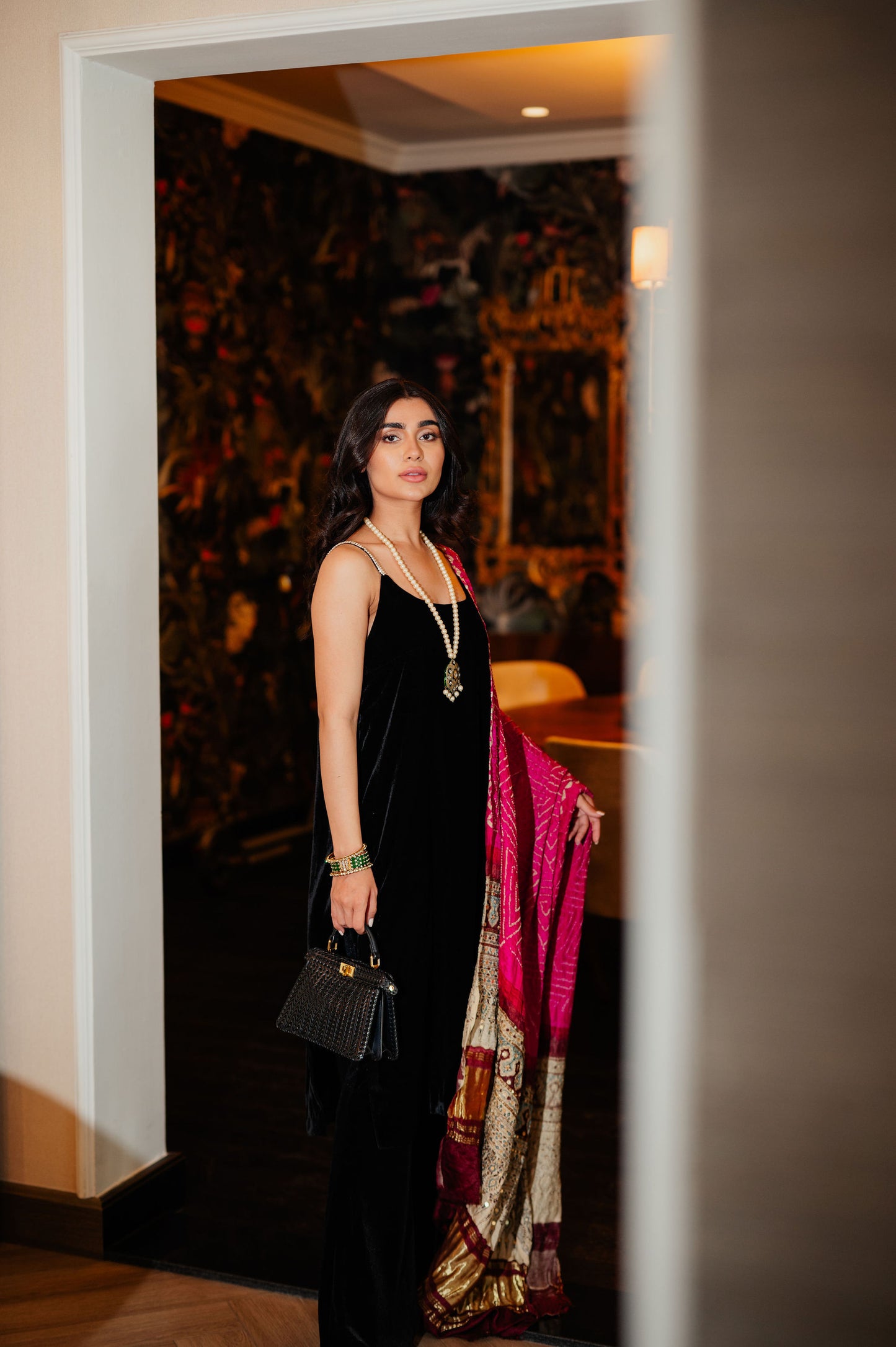 Black Velvet Bandhani Edit