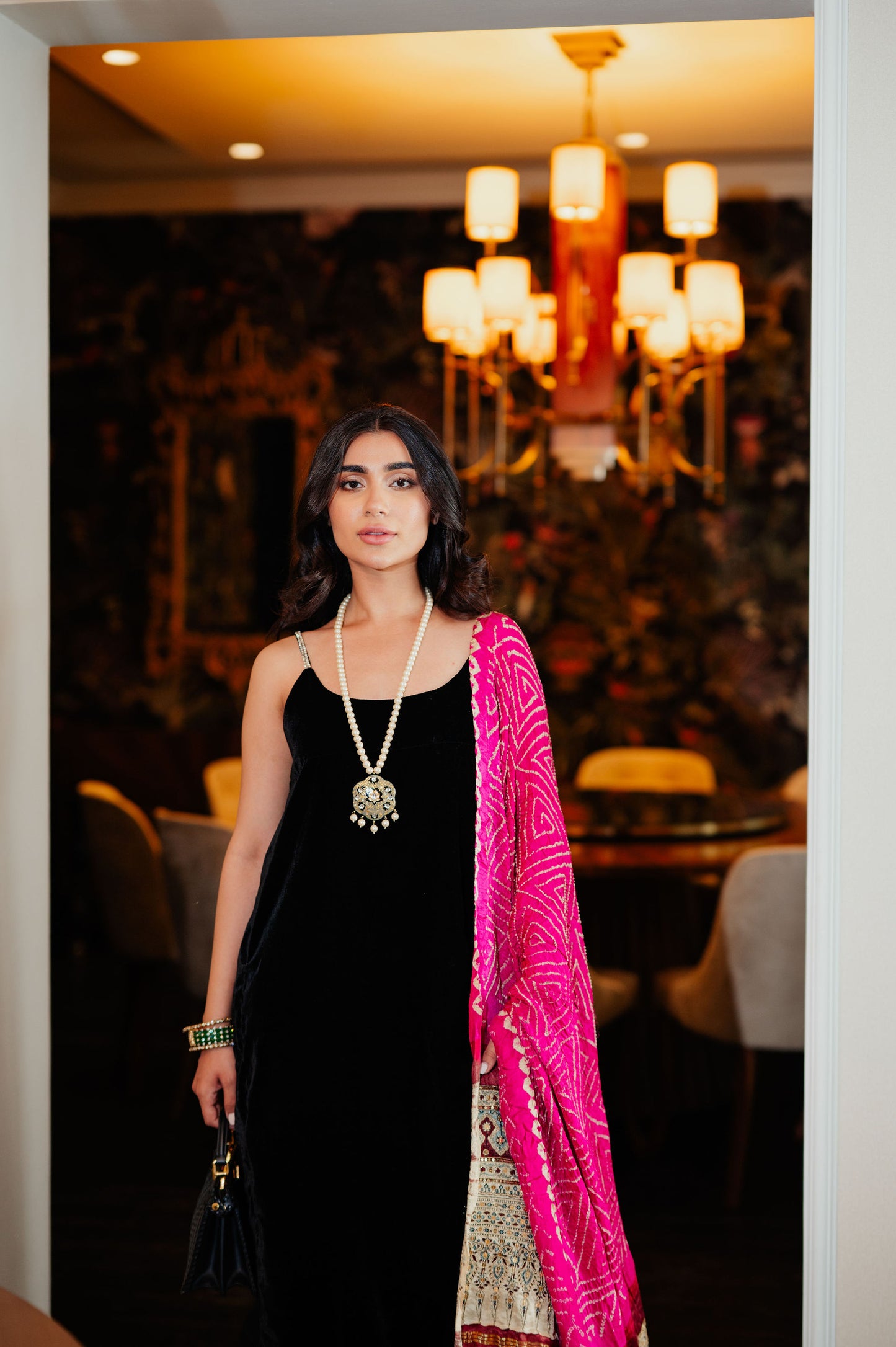 Black Velvet Bandhani Edit