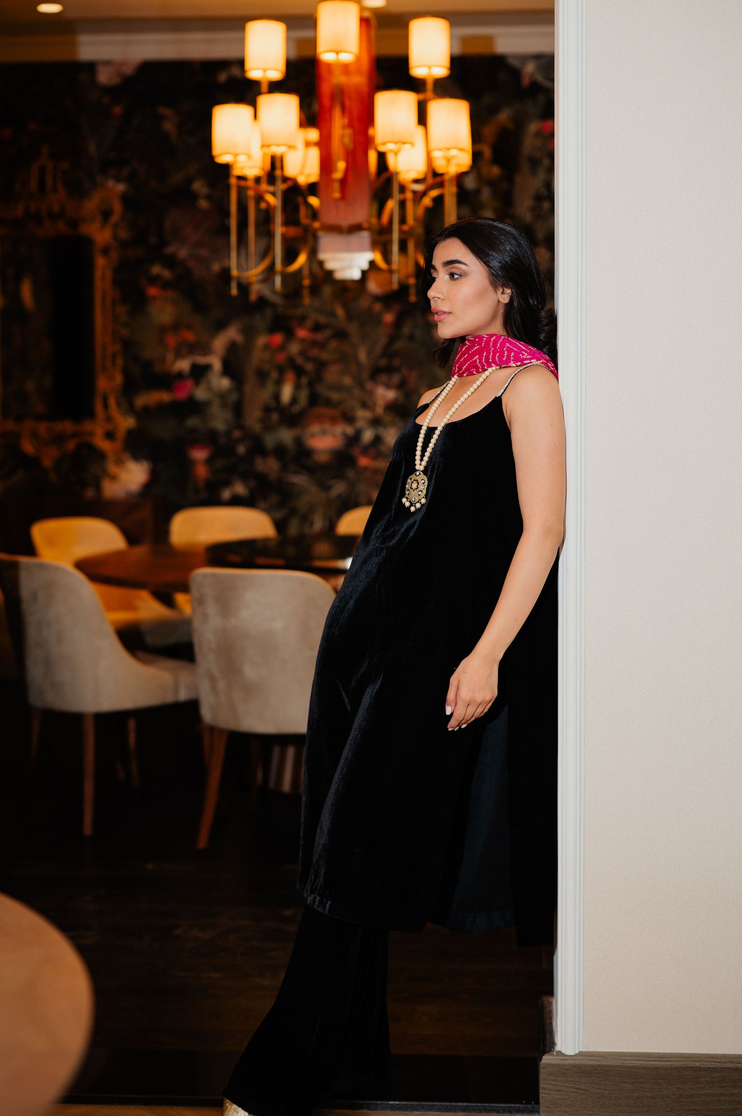 Black Velvet Bandhani Edit