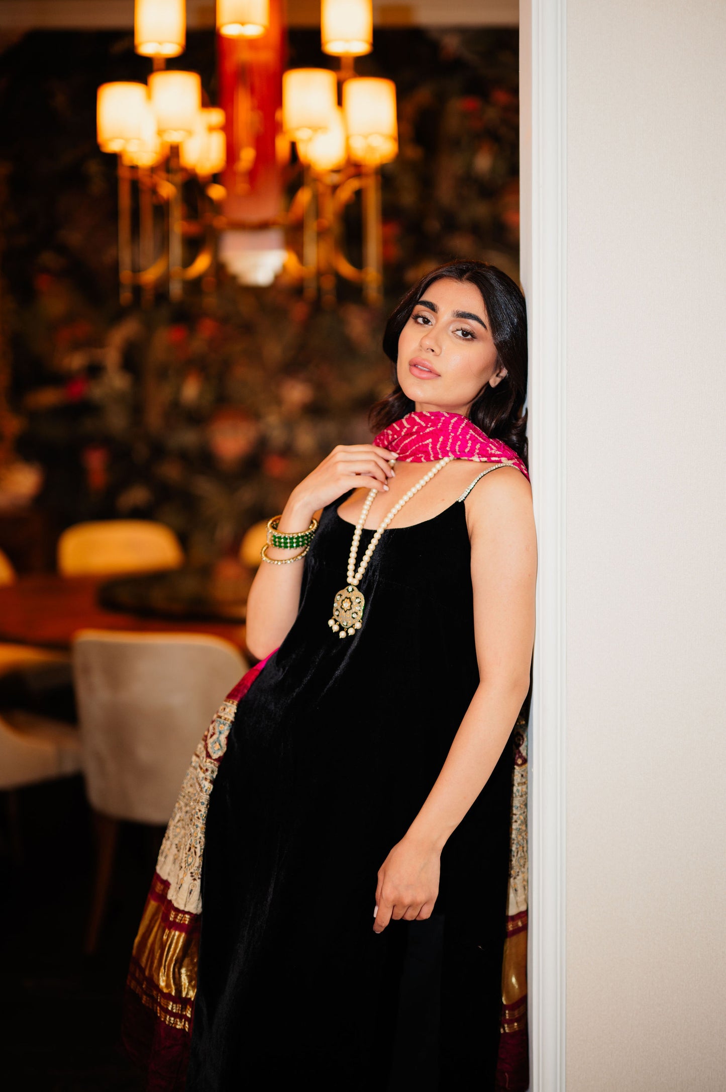 Black Velvet Bandhani Edit