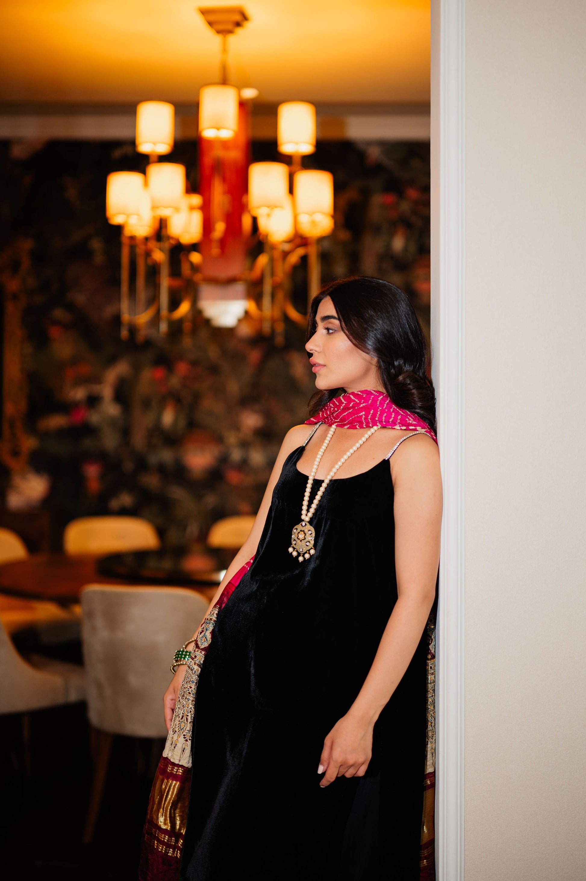 Black Velvet Bandhani Edit