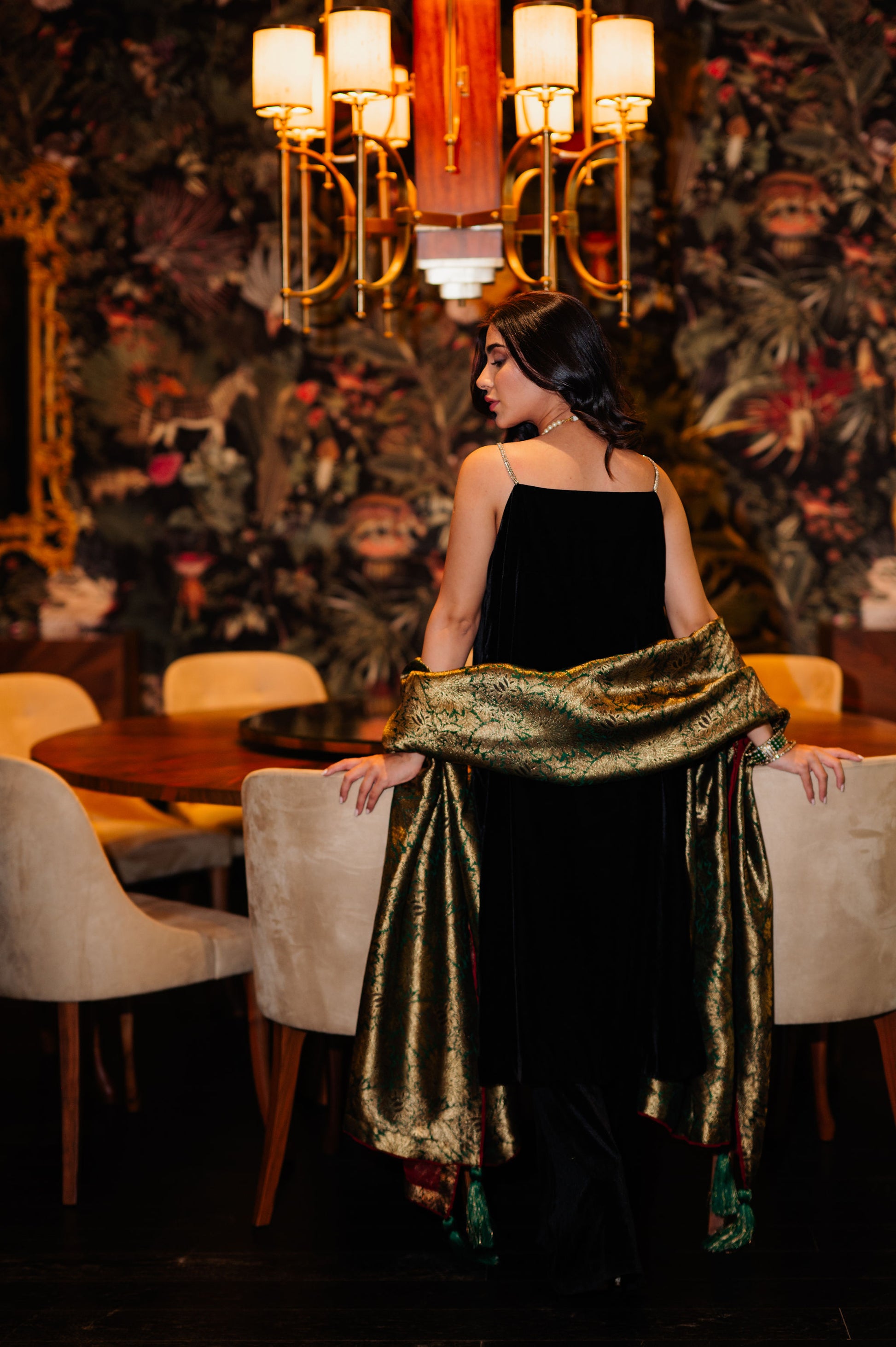 Black Velvet Bandhani Edit