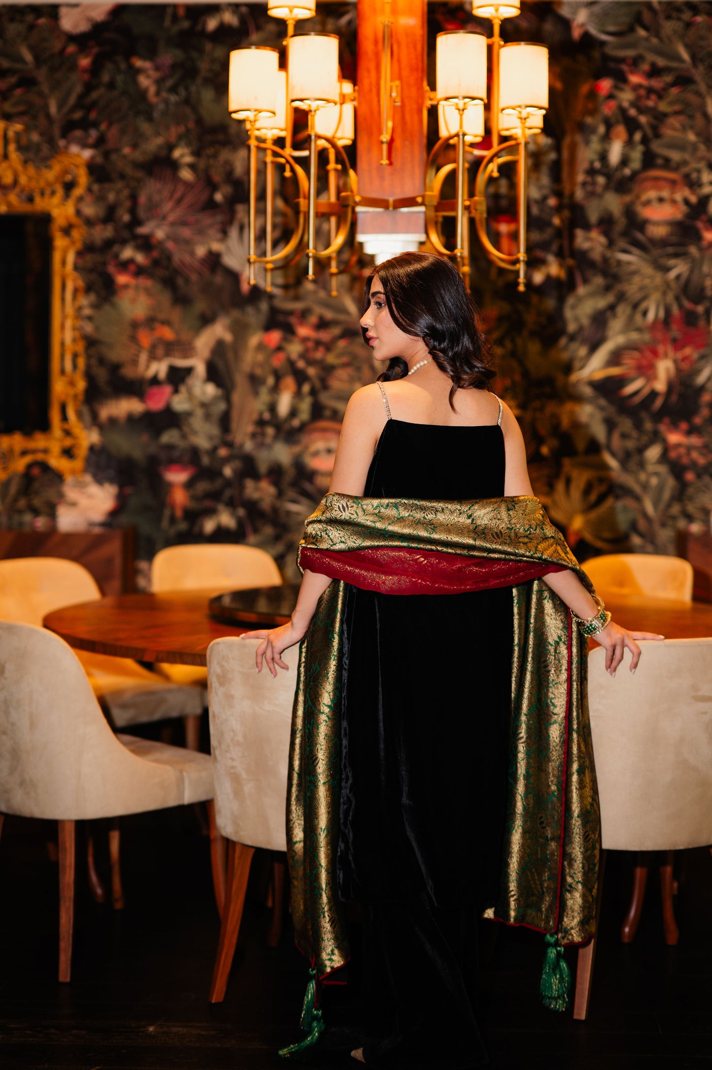 Black Velvet Bandhani Edit