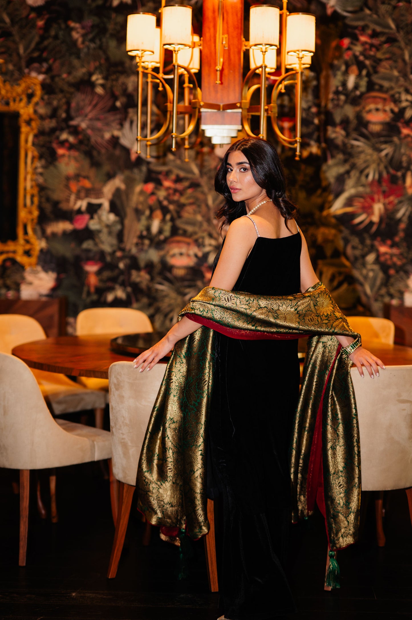 Black Velvet Bandhani Edit