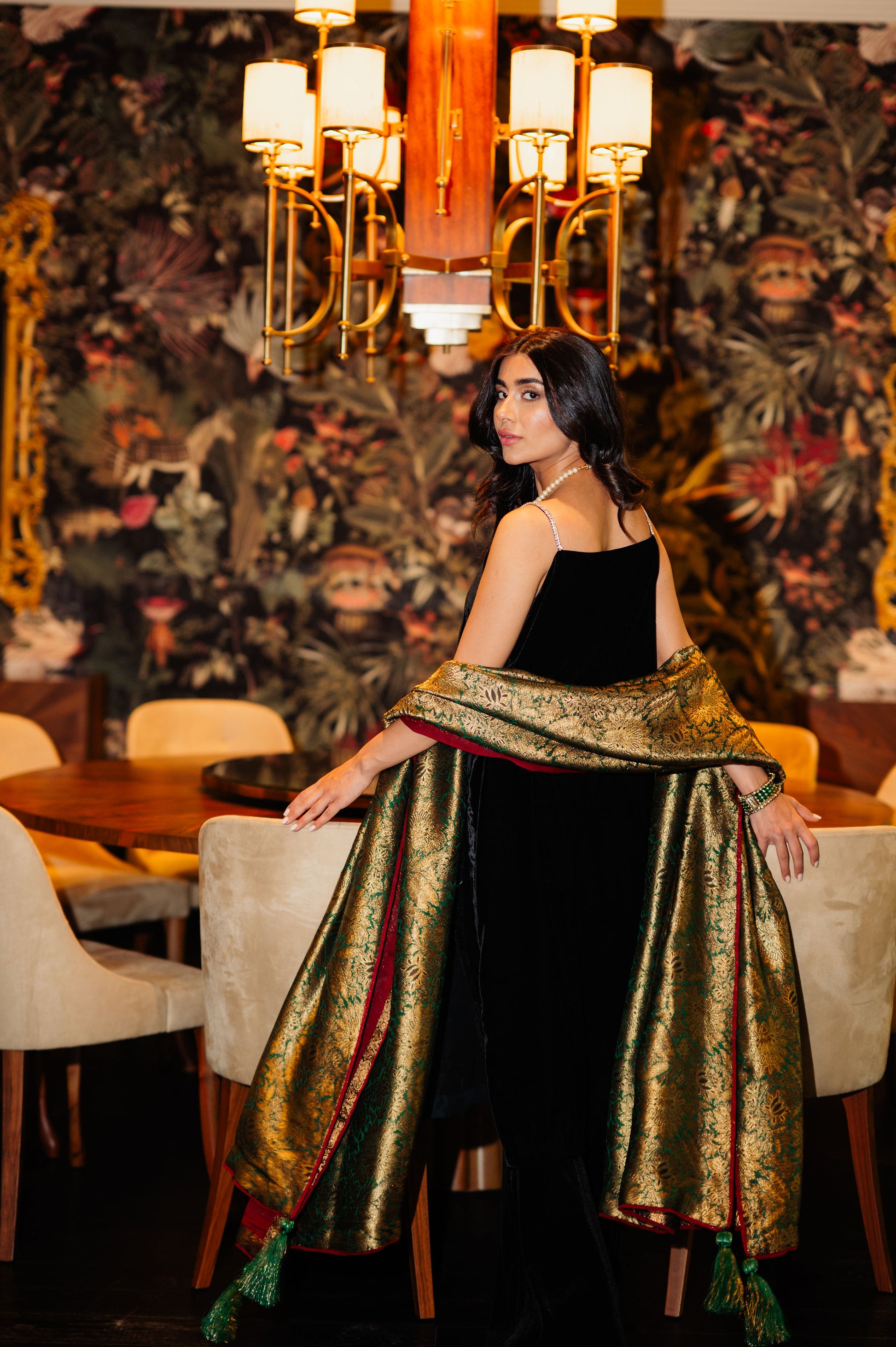 Black Velvet Bandhani Edit