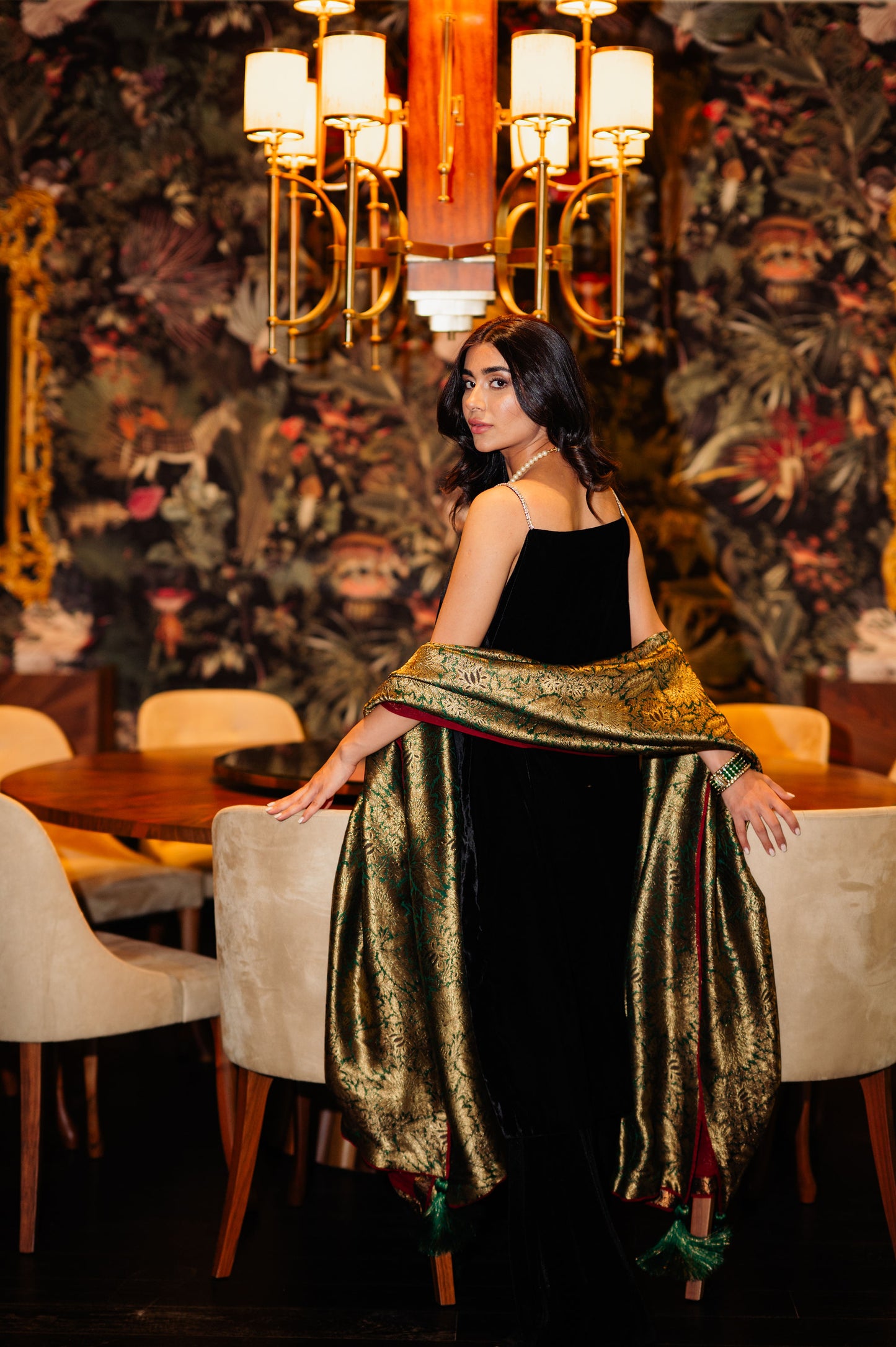 Black Velvet Bandhani Edit