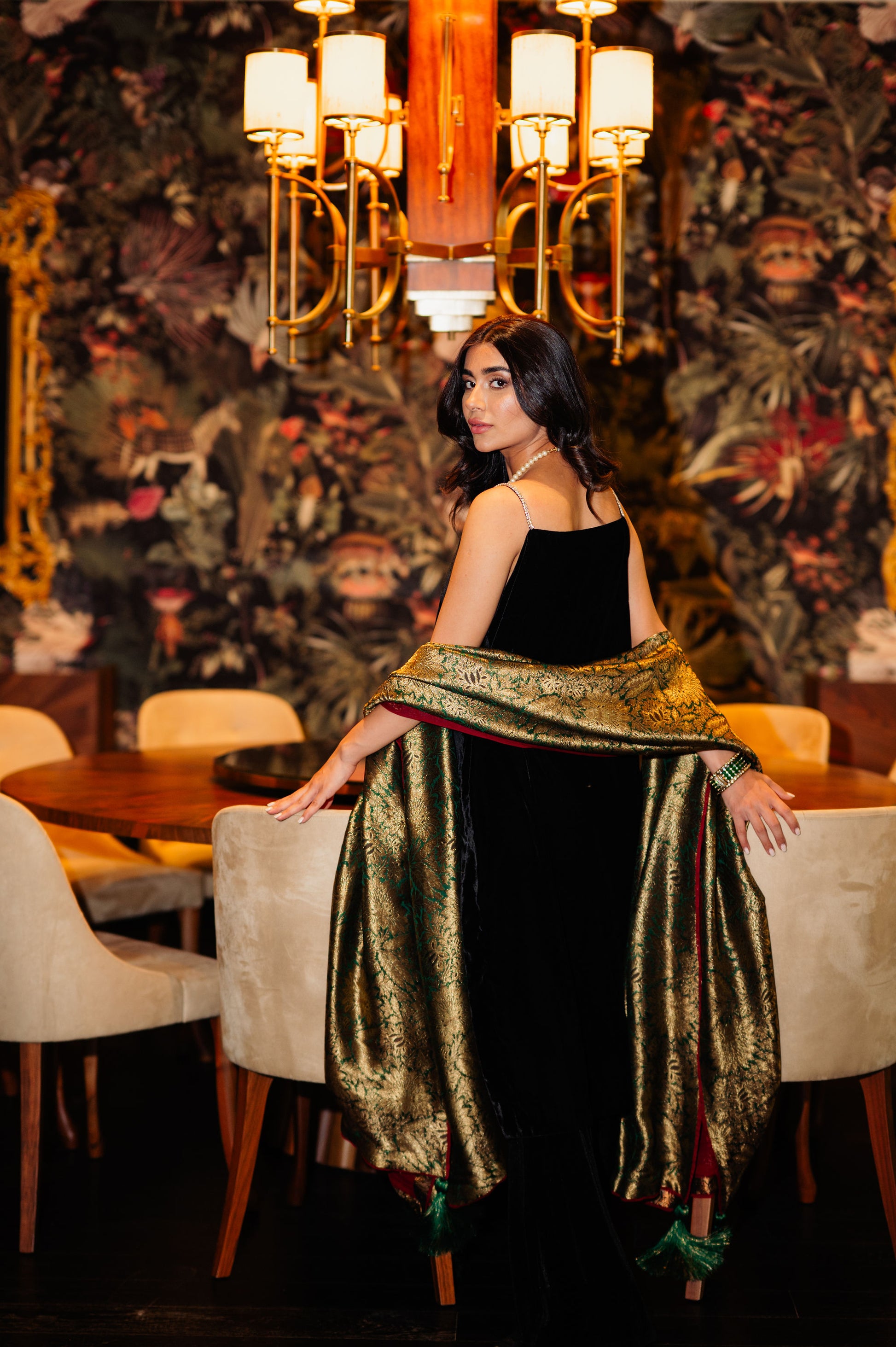 Black Velvet Bandhani Edit