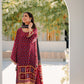 Maroon Ajrakh Silk Suit