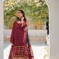 Maroon Ajrakh Silk Suit