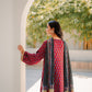 Maroon Ajrakh Silk Suit
