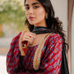 Maroon Ajrakh Silk Suit