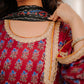 Maroon Ajrakh Silk Suit