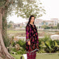 Lilac Purple Floral Palachi Velvet Box Shirt with Balloon Pants