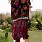Lilac Purple Floral Palachi Velvet Box Shirt with Balloon Pants