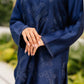 Navy Tonal Silk Co-ord