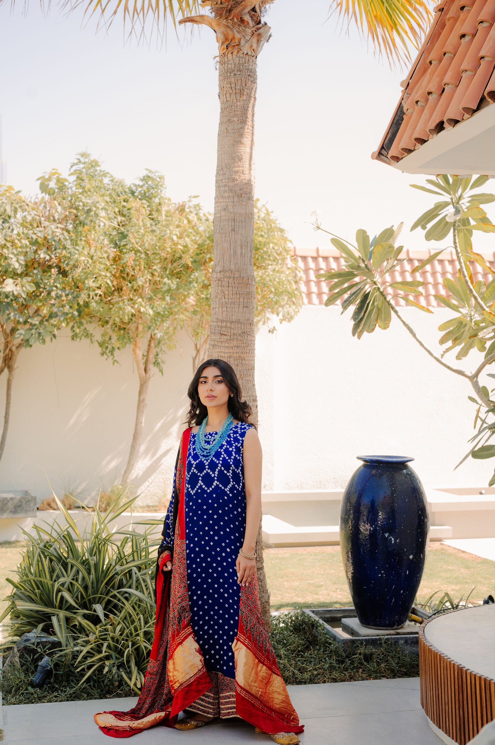 Royal Blue Bandhani Suit