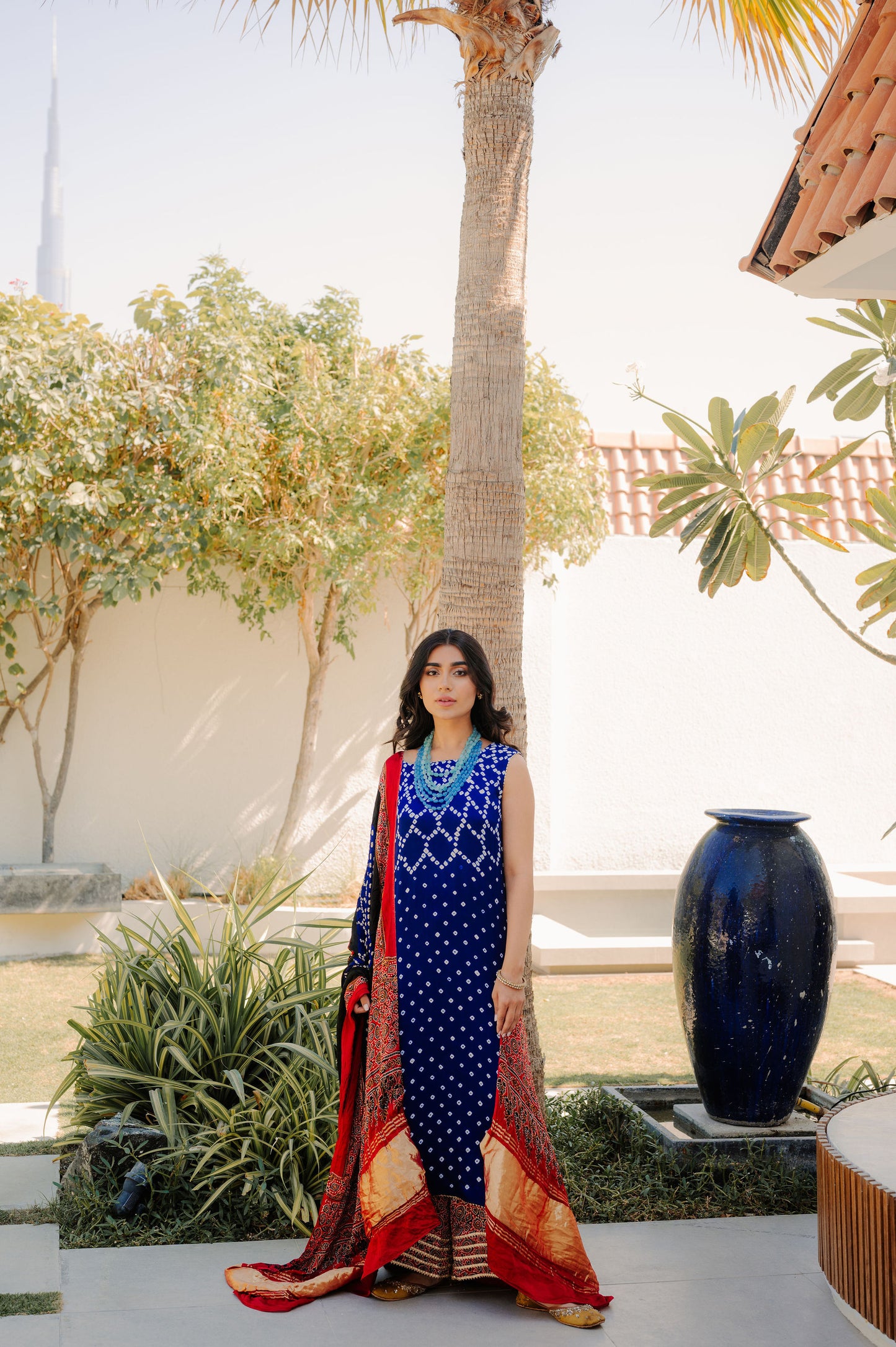Royal Blue Bandhani Suit