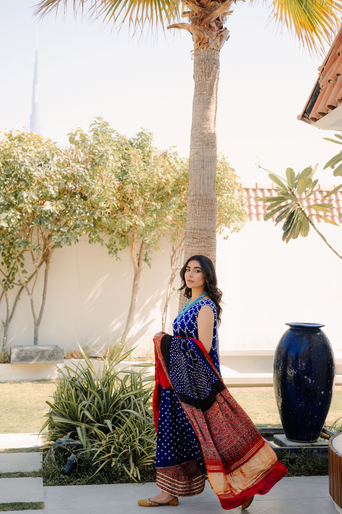 Royal Blue Bandhani Suit