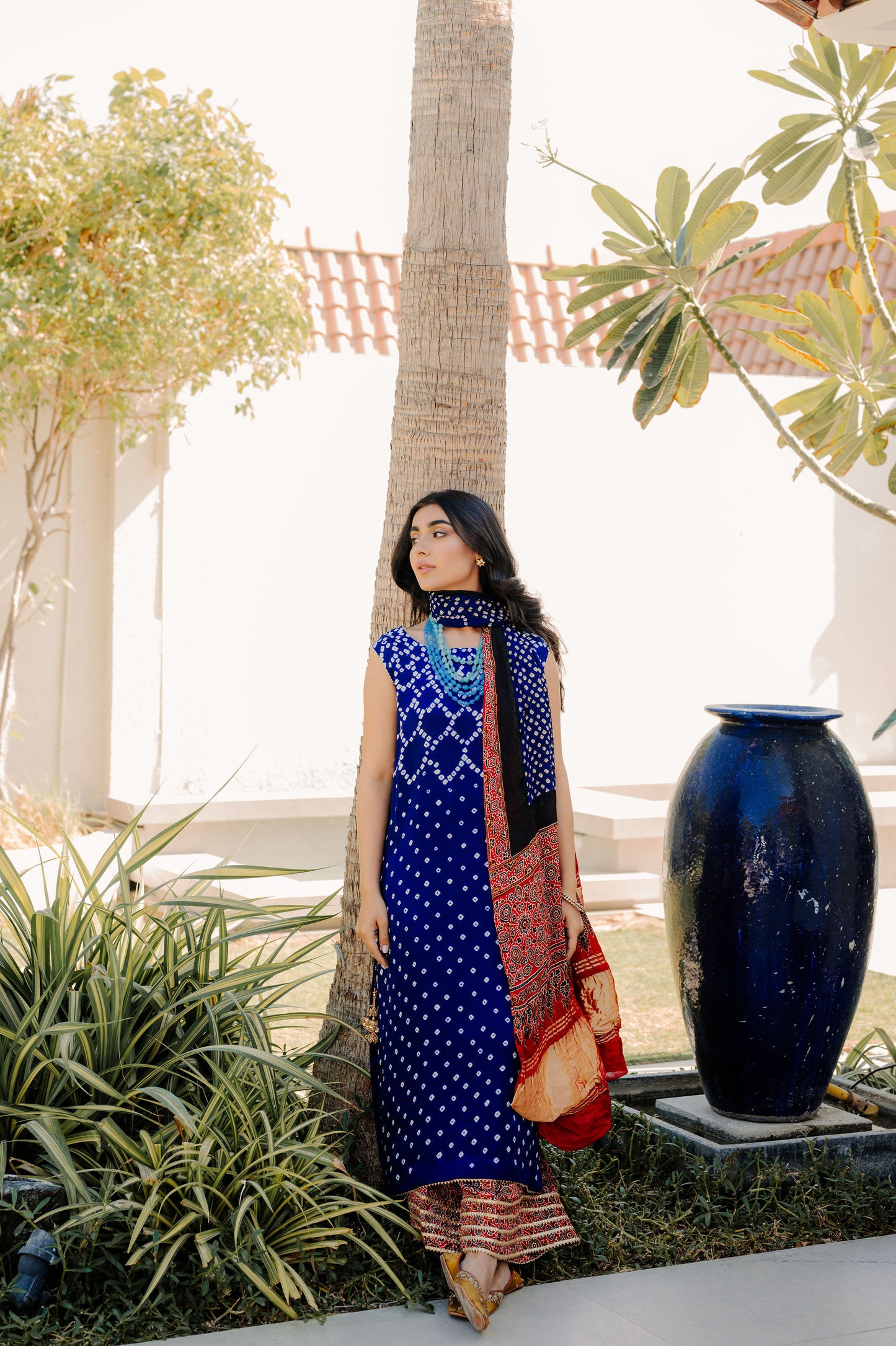 Royal Blue Bandhani Suit
