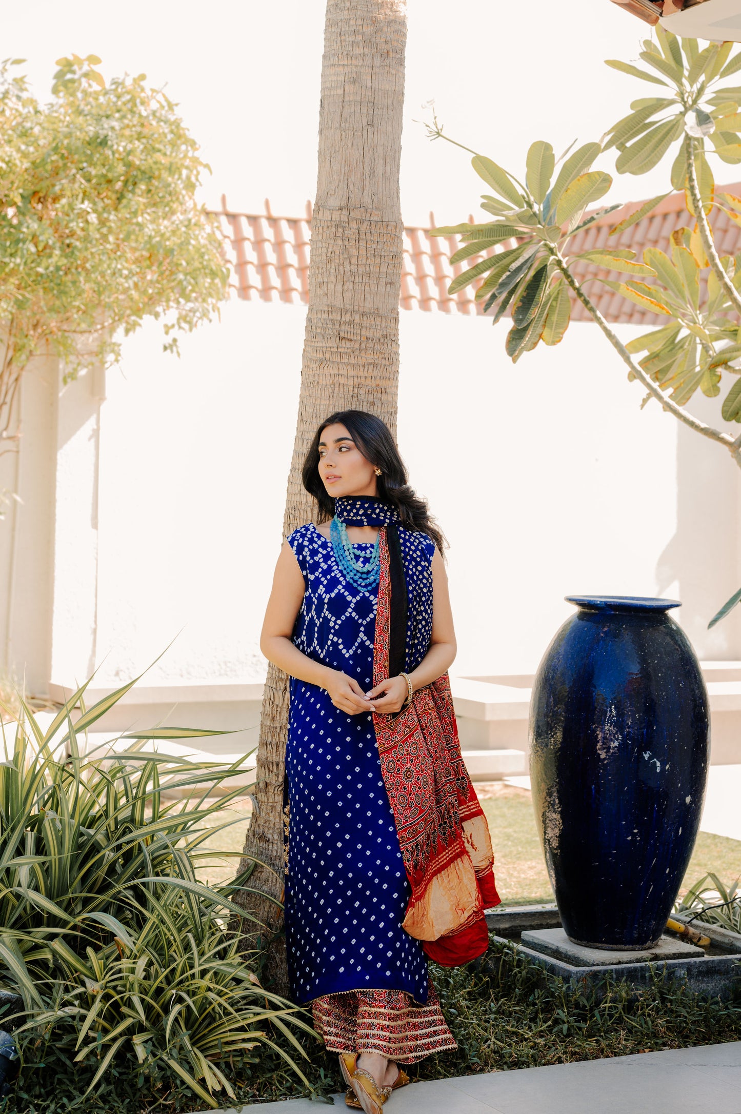 Royal Blue Bandhani Suit