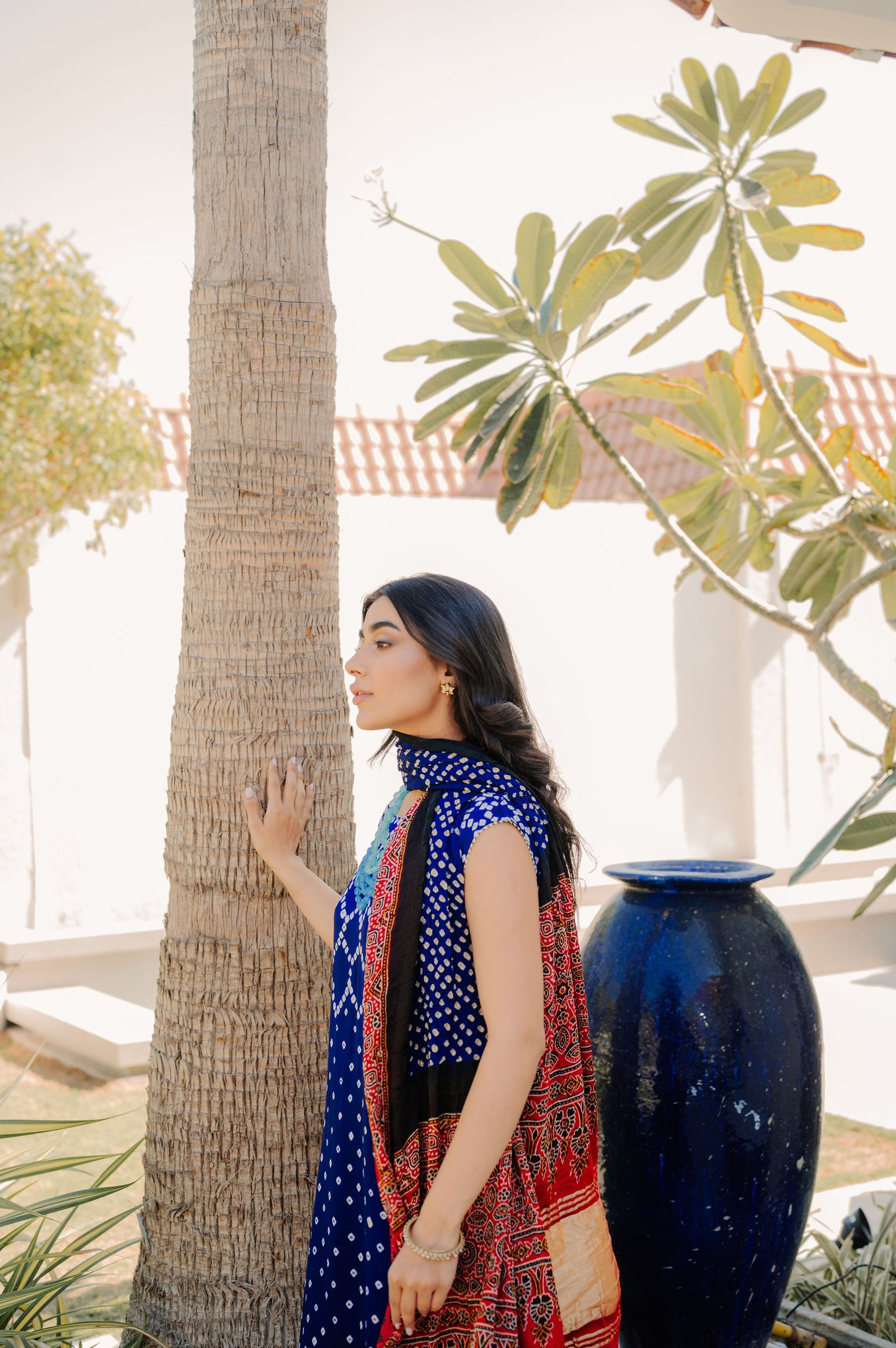 Royal Blue Bandhani Suit
