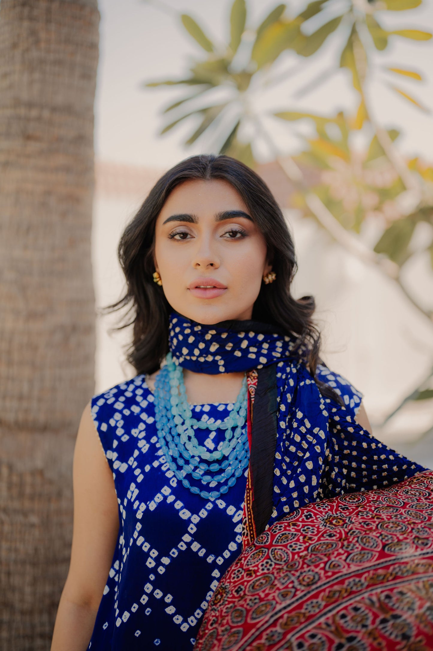 Royal Blue Bandhani Suit
