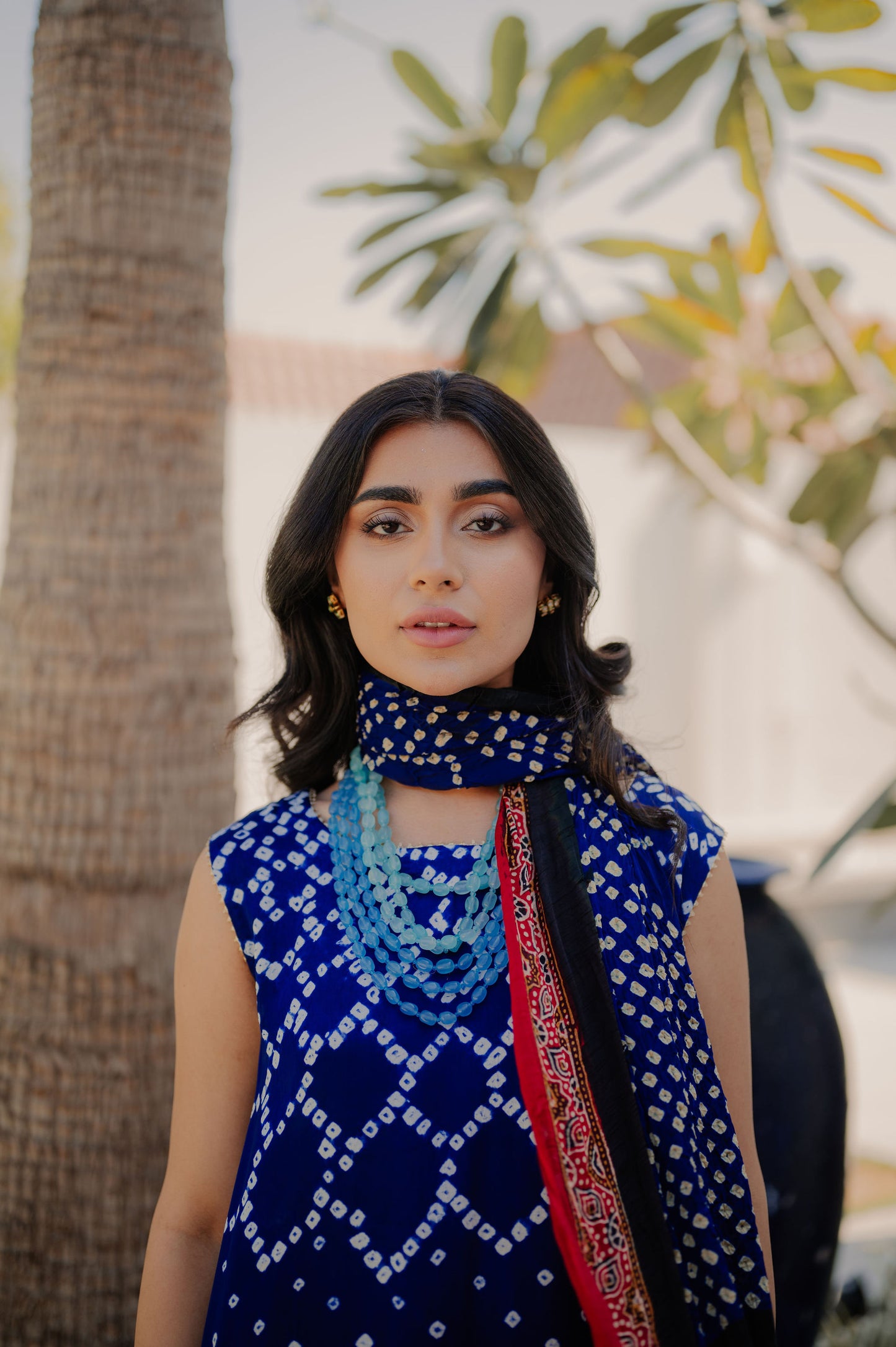 Royal Blue Bandhani Suit