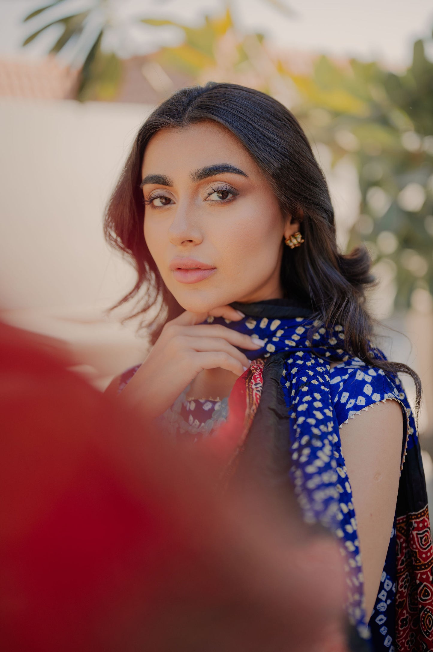 Royal Blue Bandhani Suit