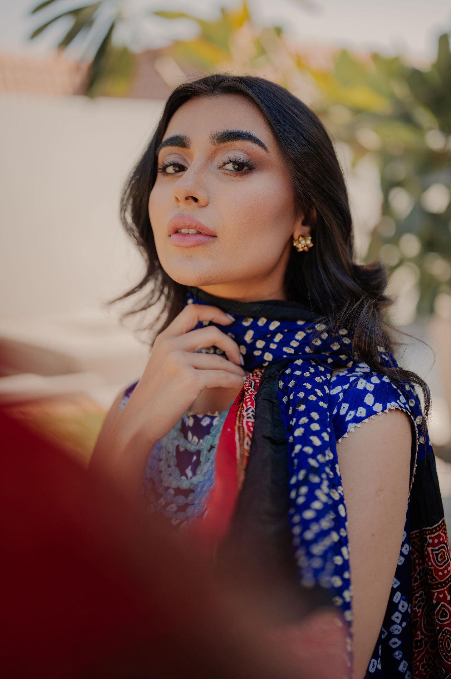 Royal Blue Bandhani Suit