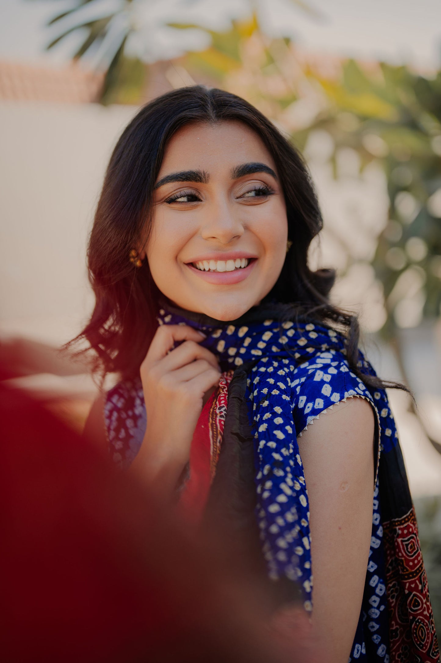 Royal Blue Bandhani Suit