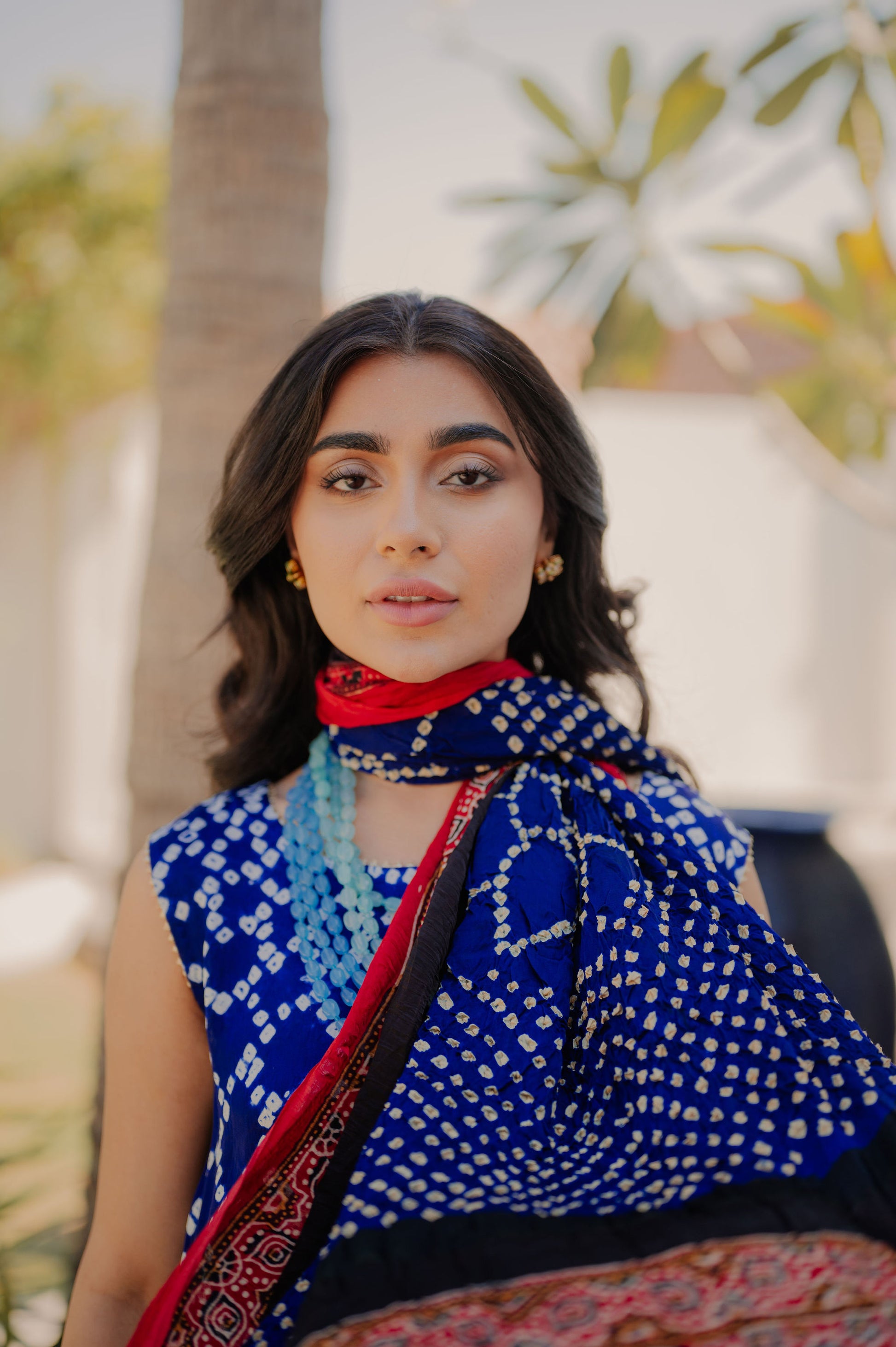 Royal Blue Bandhani Suit