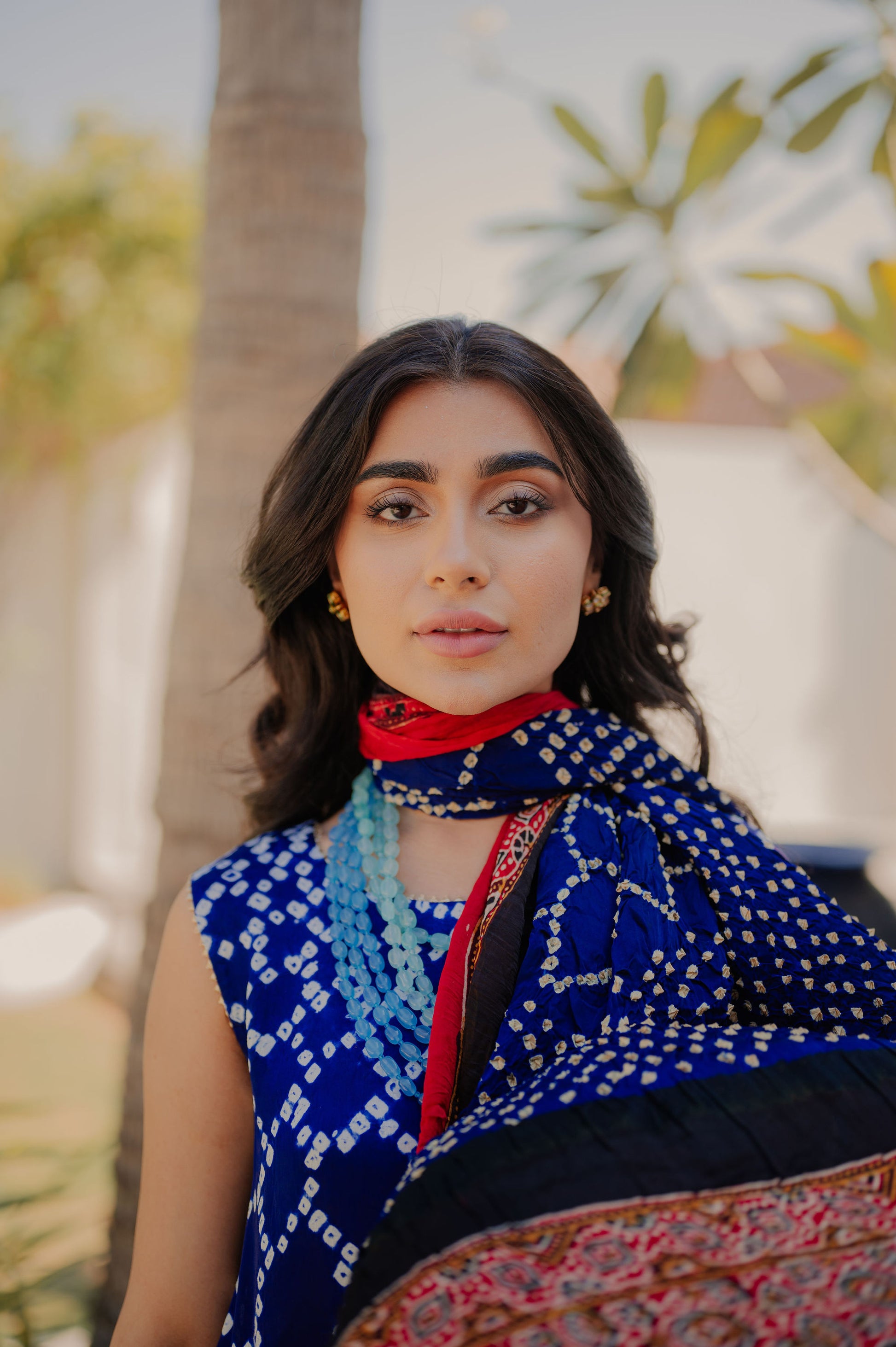 Royal Blue Bandhani Suit
