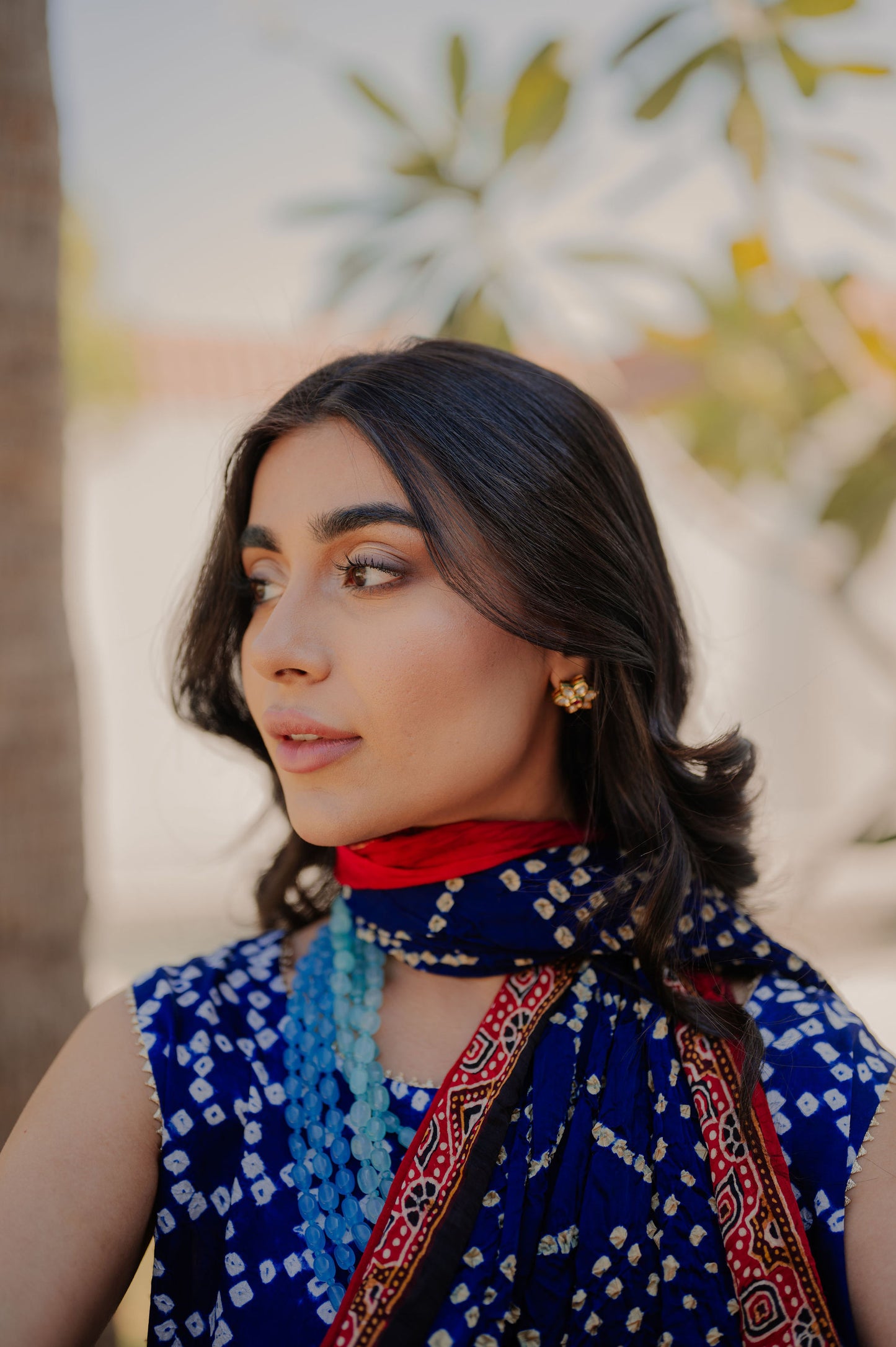 Royal Blue Bandhani Suit