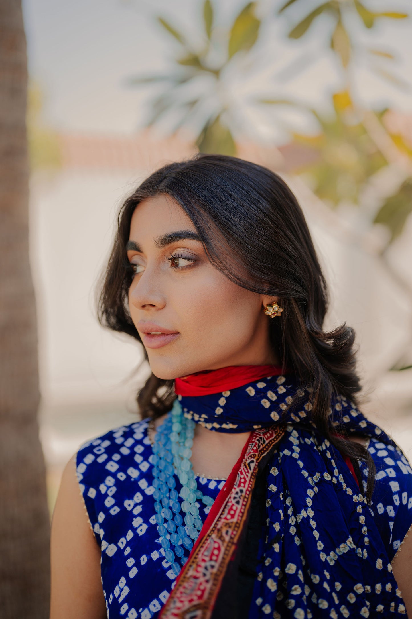Royal Blue Bandhani Suit