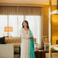 Ivory Chikankari Silk Suit