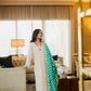 Ivory Chikankari Silk Suit