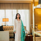 Ivory Chikankari Silk Suit