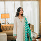 Ivory Chikankari Silk Suit