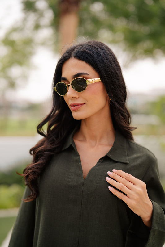 Olive Linen Co-ord Set