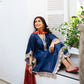 Navy Zari Bandhani Co-ord