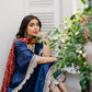 Navy Zari Bandhani Co-ord