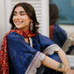 Navy Zari Bandhani Co-ord